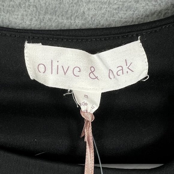 Anthropologie NWT Olive & Oak Womens S Black Long Sleeve Asymmetrical Cutout Top - Picture 13 of 16